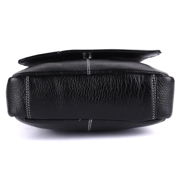 100%_pure_genuine_leather_10.5_inches_sling_travel_tablet_office_bag,_black