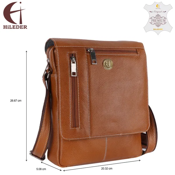 100%_pure_genuine_leather_10.5_inches_sling_travel_tablet_office_bag,_tan