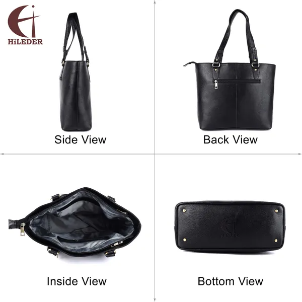 pure_natural_leather_top_handle_specious_tote_shoulder_handbag_shopper_bag_for_women_for_college_office_daily_use_large_size,_black