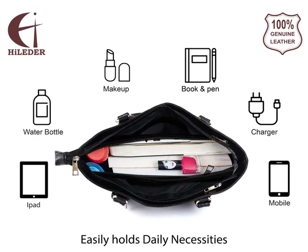 pure_natural_leather_top_handle_specious_tote_shoulder_handbag_shopper_bag_for_women_for_college_office_daily_use_large_size,_black