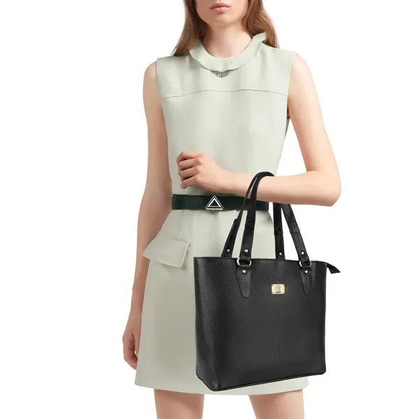 pure_natural_leather_top_handle_specious_tote_shoulder_handbag_shopper_bag_for_women_for_college_office_daily_use_large_size,_black