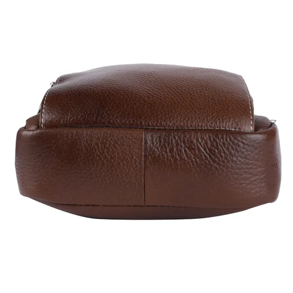 100%_pure_genuine_leather_12_inches_sling_cross_body_outdoor_travel_passport_chest_bag_for_men_and_women,_coffee