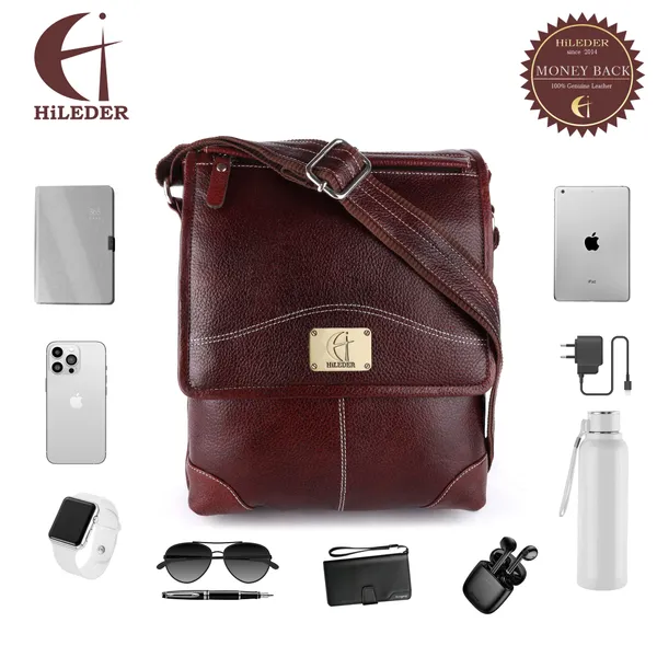 Brown_Genuine_Leather_11-Inch_Crossbody_Tablet_Bag_with_Front_Flap_&_Zipper_Pocket
