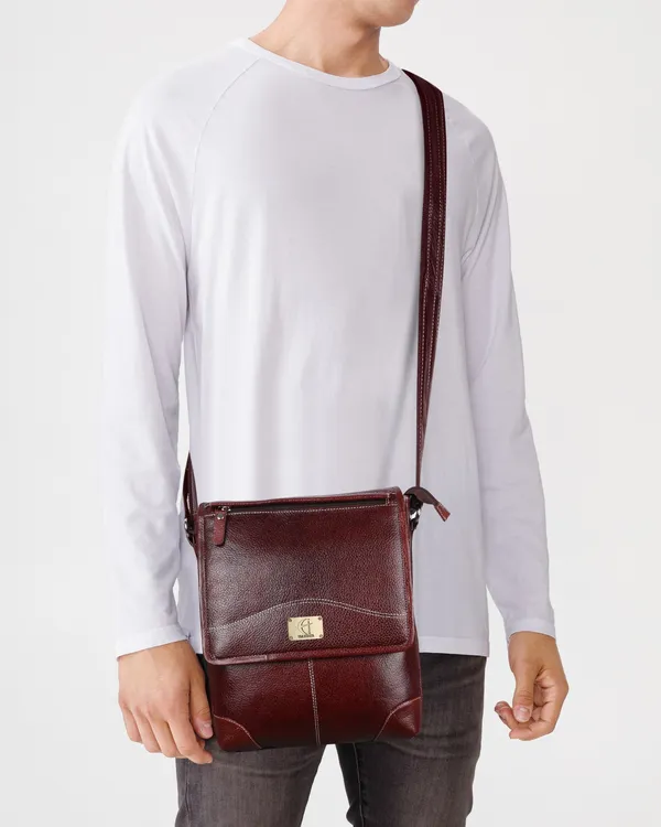 Brown_Genuine_Leather_11-Inch_Crossbody_Tablet_Bag_with_Front_Flap_&_Zipper_Pocket