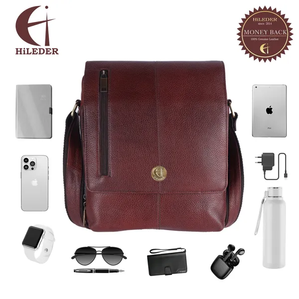 100%_pure_genuine_leather_messenger_shoulder_handbag_11_inch_sling_cross_body_travel_office_tablet,_men_women,_brown