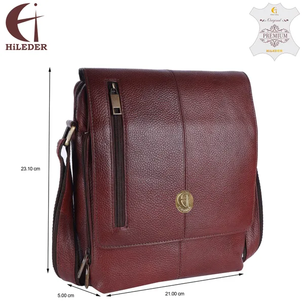 100%_pure_genuine_leather_messenger_shoulder_handbag_11_inch_sling_cross_body_travel_office_tablet,_men_women,_brown