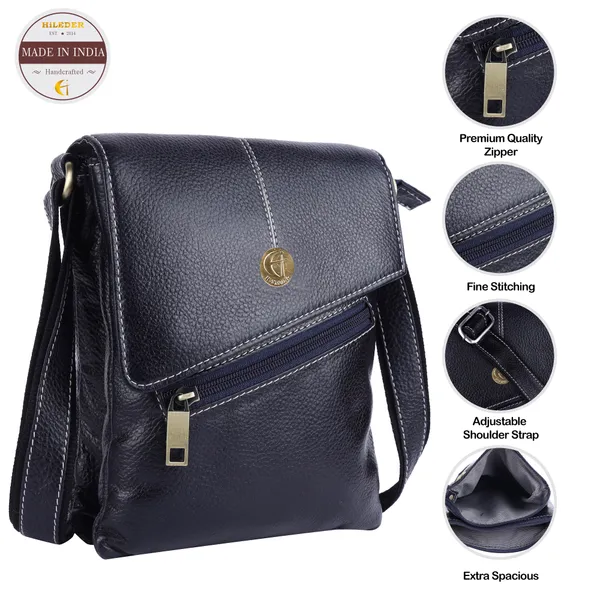 100%_pure_genuine_leather_messenger_shoulder_8_inch_sling_cross_body_travel_office_tablet_bag_for_men_women,_blue