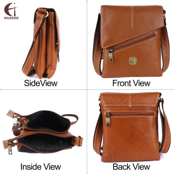100%_pure_genuine_leather_messenger_shoulder_8_inch_sling_cross_body_travel_office_tablet_bag_for_men_women,_tan