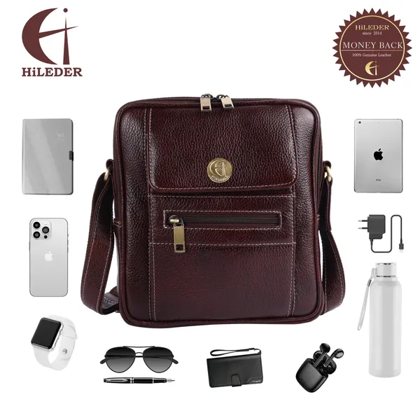 Brown_Genuine_Leather_Oval_Sling_Bag_for_Travel_&_Office