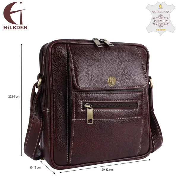 Brown_Genuine_Leather_Oval_Sling_Bag_for_Travel_&_Office