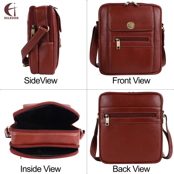 100%_pure_genuine_leather_messenger_shoulder_9_inch_sling_cross_body_travel_office_tablet_bag_for_men_women,_tan