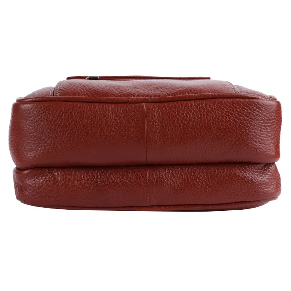 100%_pure_genuine_leather_messenger_shoulder_9_inch_sling_cross_body_travel_office_tablet_bag_for_men_women,_tan