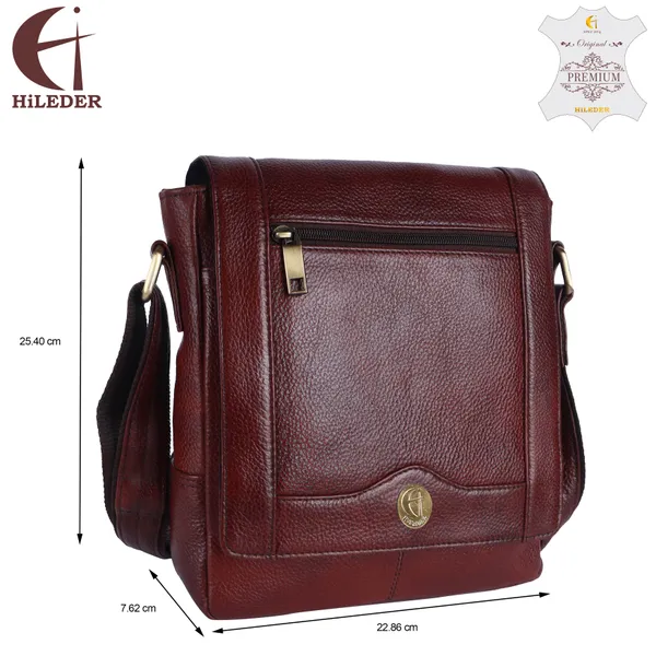 Brown_Pure_Leather_10-Inch_Crossbody_Messenger_Bag_for_Office_&_Travel