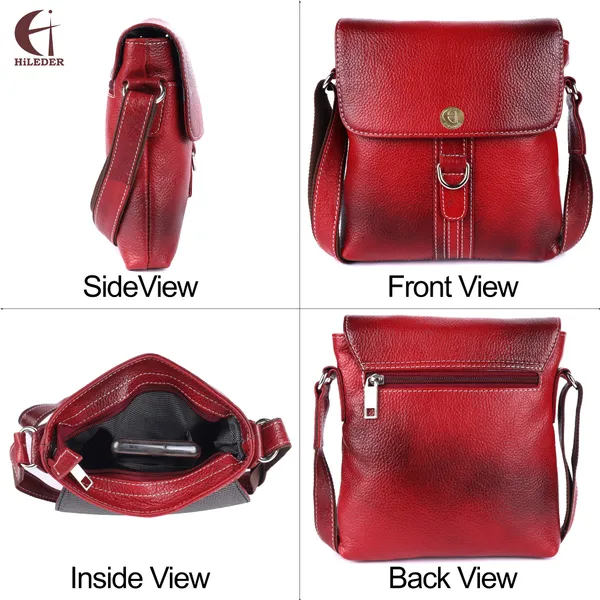 100%_genuine_leather_messenger_shoulder_9_inch_sling_cross_body_travel_office_d-loop_handbag_for_men_women,_maroon