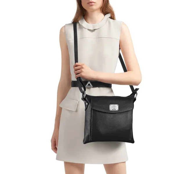 genuine_leather_crossbody_sling_messenger_slim_shoulder_purse_satchel_bag_for_women_&_girls_|_travel_office_business_use_|_medium_size_|_black