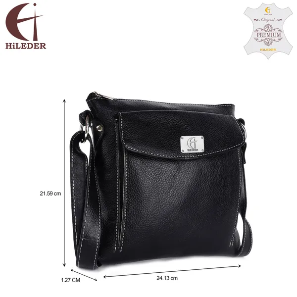 genuine_leather_crossbody_sling_messenger_slim_shoulder_purse_satchel_bag_for_women_&_girls_|_travel_office_business_use_|_medium_size_|_black