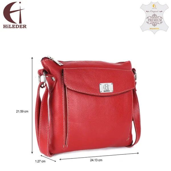 genuine_leather_crossbody_sling_messenger_slim_shoulder_purse_satchel_bag_for_women_&_girls_|_travel_office_business_use_|_medium_size_|_red
