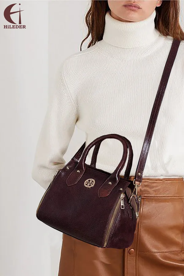 genuine_leather_designer_handbag_shoulder_tote_bag_for_women_&_girls_with_top_handle_|_golden_metal_zipper_|_medium_size_|_brown