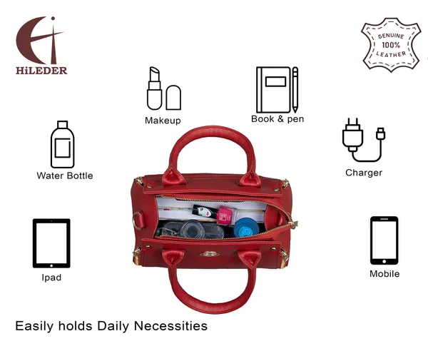genuine_leather_designer_handbag_shoulder_tote_bag_for_women_&_girls_with_top_handle_|_golden_metal_zipper_|_medium_size_|_red