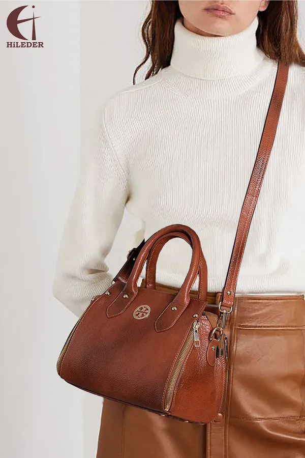 genuine_leather_designer_handbag_shoulder_tote_bag_for_women_&_girls_with_top_handle_|_golden_metal_zipper_|_medium_size_|_tan