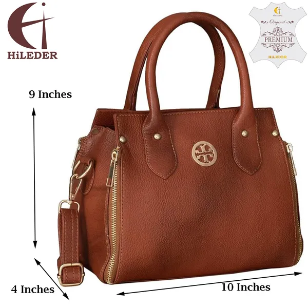 genuine_leather_designer_handbag_shoulder_tote_bag_for_women_&_girls_with_top_handle_|_golden_metal_zipper_|_medium_size_|_tan