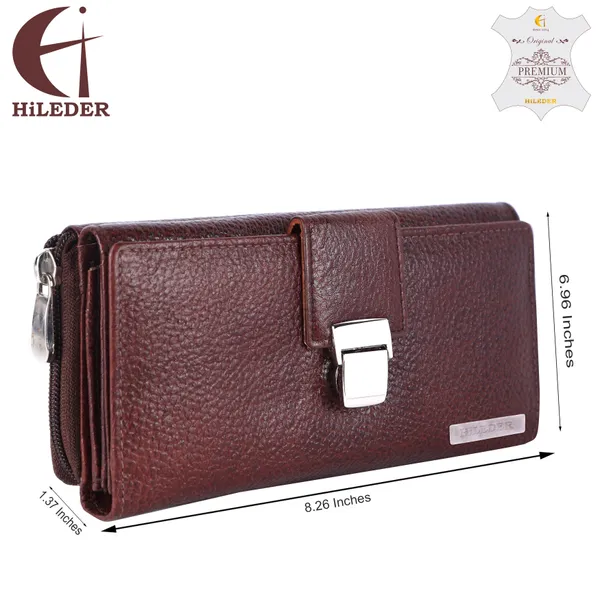 stylish_genuine_leather_purse_wallet_clutch_with_magnetic_loop_closure_for_women_&_girls_|_brown_|_small
