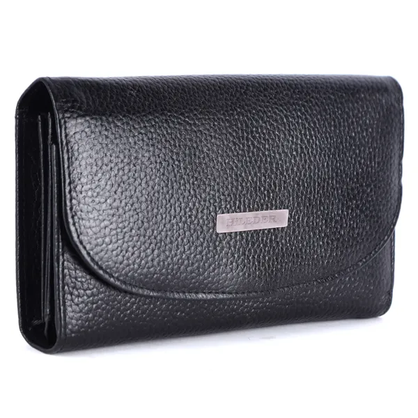 stylish_genuine_leather_bi-fold_purse_wallet_clutch_with_magnetic_clasp_closure_for_women_&_girls,_black