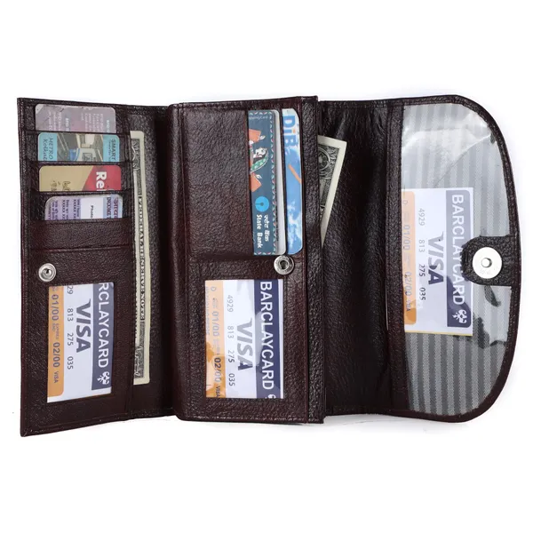 Genuine_Brown_Leather_Bi-fold_Purse_Wallet_for_Women_&_Girls
