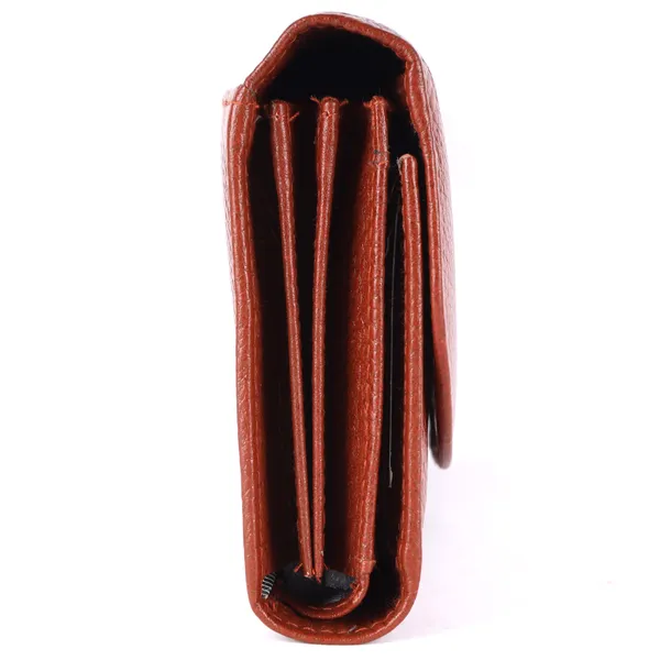 stylish_genuine_leather_bi-fold_purse_wallet_clutch_with_magnetic_clasp_closure_for_women_&_girls,_tan