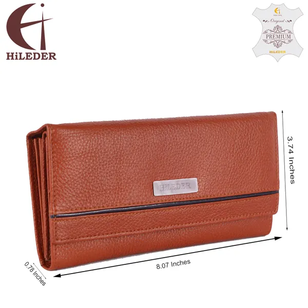 stylish_genuine_leather_purse_wallet_clutch_with_magnetic_clasp_closure_for_women_&_girls,_tan