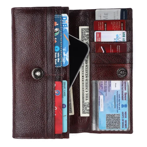 stylish_genuine_leather_purse_wallet_clutch_with_magnetic_closure_for_women_&_girls,_brown