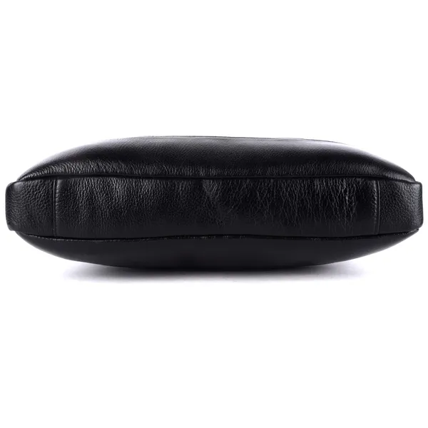 pure_genuine_leather_14_inch_stylish_padded_compartment_briefcase_satchel_laptop_sleeve_messenger_travelling_office_bag,_black