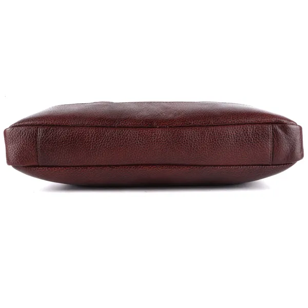 pure_genuine_leather_14_inch_stylish_padded_compartment_briefcase_satchel_laptop_sleeve_messenger_travelling_office_bag,_brown