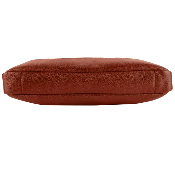 pure_genuine_leather_14_inch_stylish_padded_compartment_briefcase_satchel_laptop_sleeve_messenger_travelling_office_bag,_tan