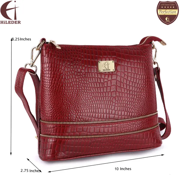genuine_leather_crossbody_sling_messenger_slim_shoulder_purse_satchel_bag_for_women_&_girls_|_golden_zipper_|_medium_size_|_maroon