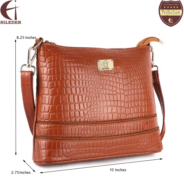genuine_leather_crossbody_sling_messenger_slim_shoulder_purse_satchel_bag_for_women_&_girls_|_golden_zipper_|_medium_size_|_tan