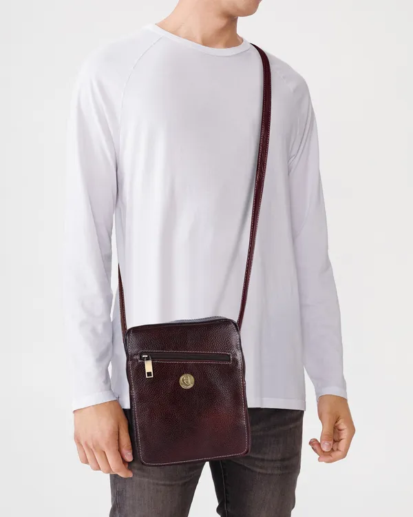 sling_cross_body_travel_office_tablet_flap_handbag,_men_women,_brown,_100%_genuine_leather_messenger_shoulder_9_inch