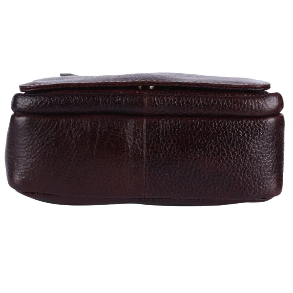 sling_cross_body_travel_office_tablet_flap_handbag,_men_women,_brown,_100%_genuine_leather_messenger_shoulder_9_inch