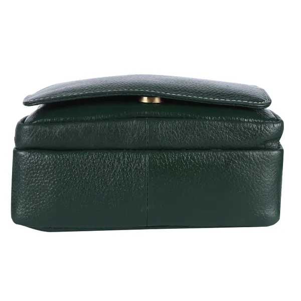 9_Inch_100%_Genuine_Leather_Messenger_Shoulder_Sling_Cross_Body_Travel_Office_Tablet_Flap_Handbag,_Men_Women,_Green
