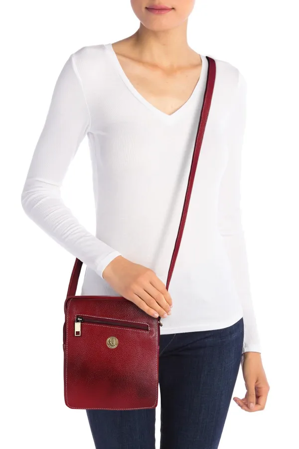 100%_genuine_leather_messenger_shoulder_9_inch_sling_cross_body_travel_office_tablet_flap_handbag,_men_women,_maroon