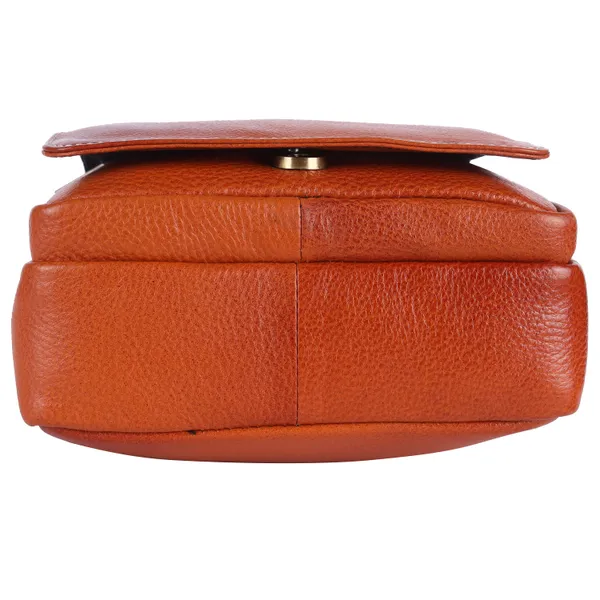 100%_genuine_leather_messenger_shoulder_9_inch_sling_cross_body_travel_office_tablet_flap_handbag,_men_women,_orange