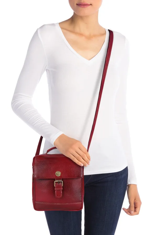 100%_pure_genuine_leather_messenger_9.5_inch_sling_cross_body_travel_office_tablet_buckle_bag_for_men_women,_maroon