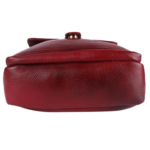 100%_pure_genuine_leather_messenger_9.5_inch_sling_cross_body_travel_office_tablet_buckle_bag_for_men_women,_maroon