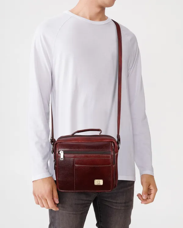 pure_leather_messenger_shoulder_10_inch_sling_cross_body_travel_office_tablet_tiffin_handbag_with_multiple_compartments_for_men_women,_brown