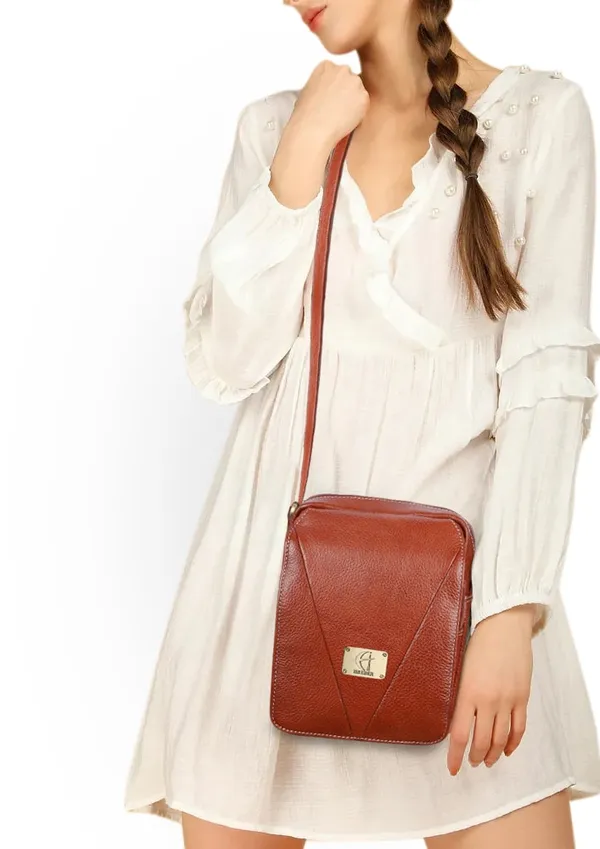pure_genuine_leather_messenger_shoulder_7.5_inch_sling_cross_body_travel_office_tablet_bag_for_men_women_|_front_flap_with_v_design_|_tan