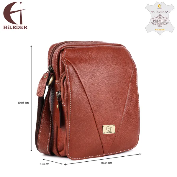 pure_genuine_leather_messenger_shoulder_7.5_inch_sling_cross_body_travel_office_tablet_bag_for_men_women_|_front_flap_with_v_design_|_tan