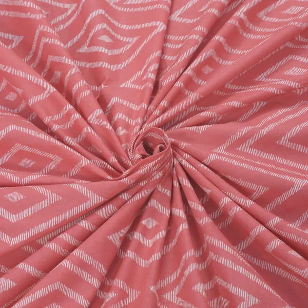 Geometric_Bed_sheet_for_Single_Set_Bed_with_Pillow_Cover_-_Peach_Pink__-_Thread_Count_144
