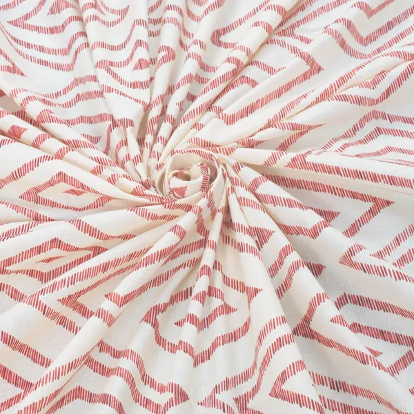 144_TC_Geometric_Cotton_Bedsheet_for_Queen_Size_Bed_with_2_Pillow_Covers_-_White_&_Peach_Pink