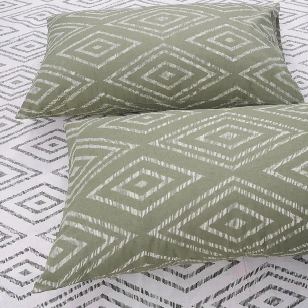 144_TC_Cotton_Pillow_Cover_Set_of_2_-_White_&_Sage_Green