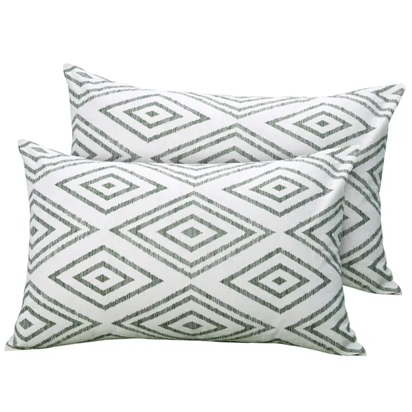 144_TC_Cotton_Bed_Sheet_for_Double_Set_Bed_with_2_Pillow_Covers_-_Sage_Green_&_White